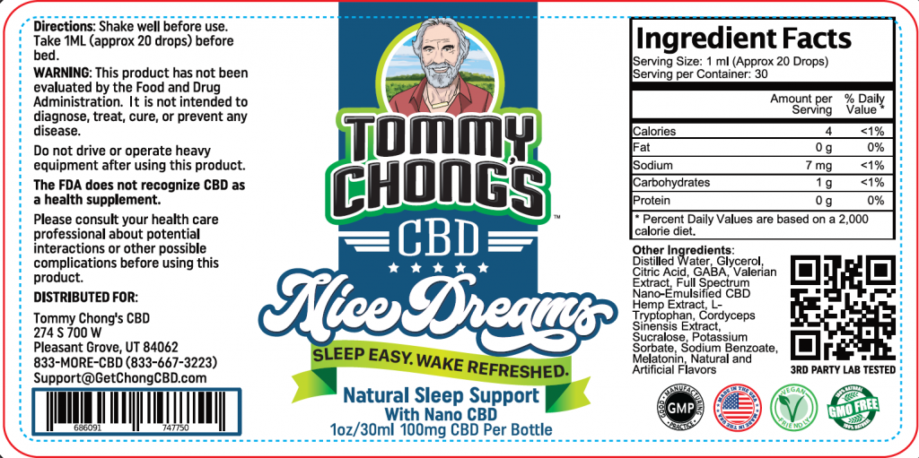 Tommy Chong’s Nice Dreams Sleep Tincture Get Chong CBD Tommy Chong's CBD